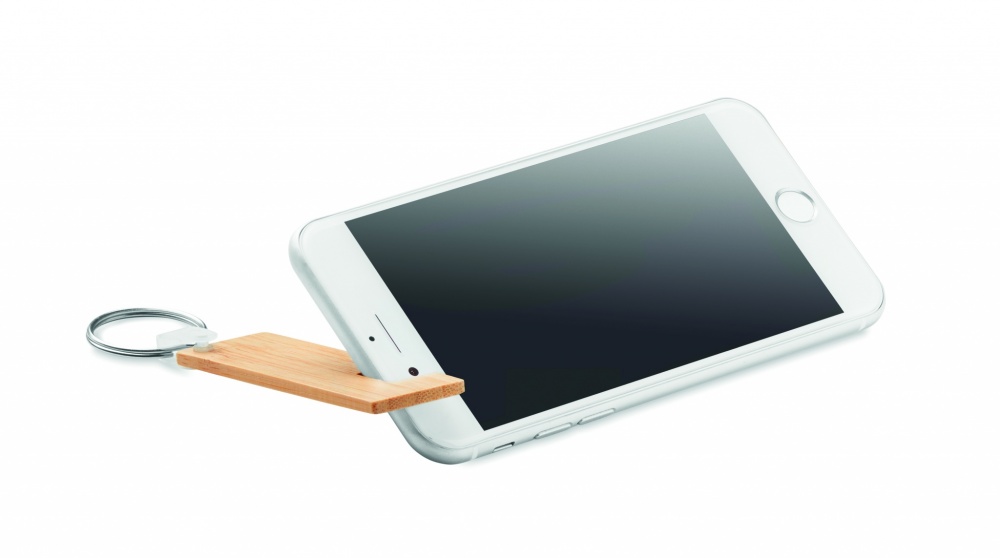 Logo trade promotional items picture of: Bamboo stand and key ring Savonlinna