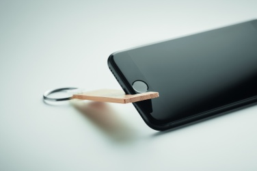 Logo trade advertising product photo of: Bamboo stand and key ring Savonlinna