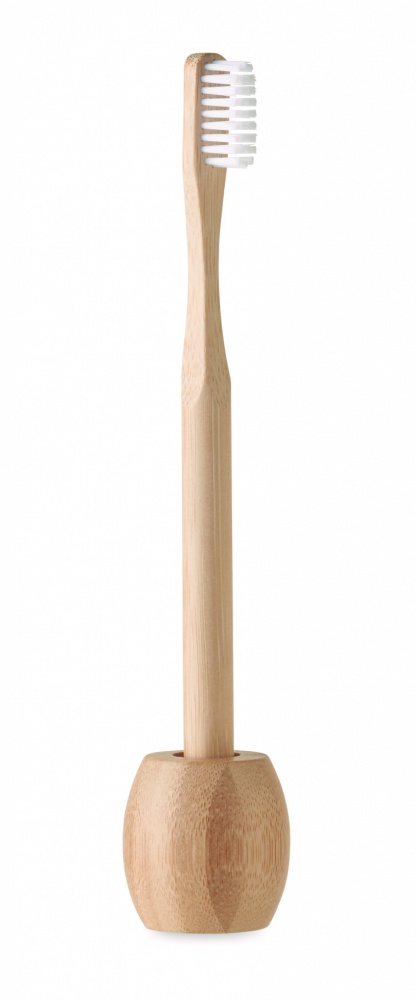 Logotrade promotional product picture of: Bamboo tooth brush with stand