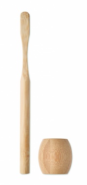 Logotrade promotional product image of: Bamboo tooth brush with stand
