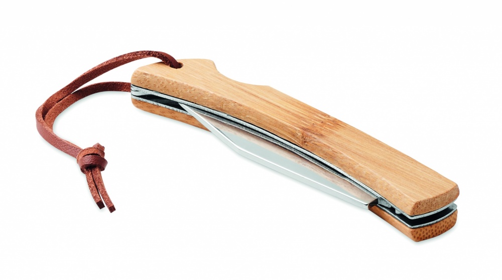 Logotrade promotional gift image of: Foldable knife in bamboo