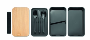 Logo trade promotional merchandise picture of: Lunch box in PP and bamboo lid