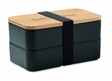 Logo trade promotional items image of: Lunch box in PP and bamboo lid