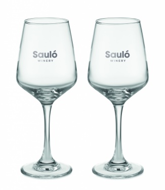 Logo trade advertising products image of: Set of 2 wine glasses