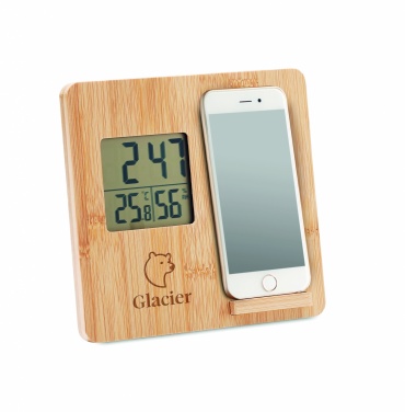 Logotrade advertising product image of: Bamboo weather station 10W