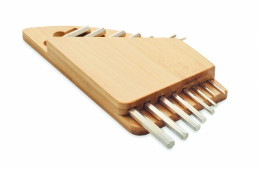 Logotrade promotional gift picture of: Hex key set in bamboo