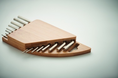 Logotrade promotional giveaway picture of: Hex key set in bamboo