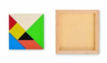 Logotrade promotional merchandise picture of: Tangram puzzle in wood