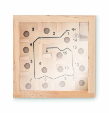 Logo trade promotional gifts picture of: Pine wooden labyrinth game