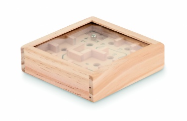 Logo trade promotional items image of: Pine wooden labyrinth game