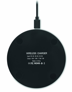 Logo trade promotional merchandise picture of: Glass wireless 10W charger