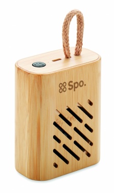 Logo trade corporate gifts picture of: 3W Bamboo wireless speaker