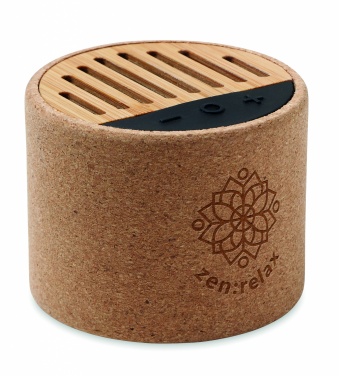Logotrade corporate gifts photo of: Round cork wireless speaker