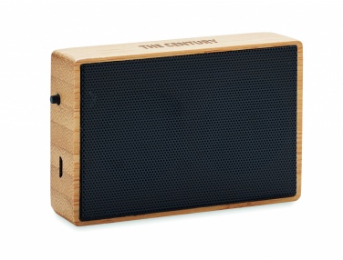 Logotrade promotional product picture of: Solar bamboo wireless speaker