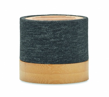 Logo trade corporate gifts image of: Bamboo RPET wireless speaker
