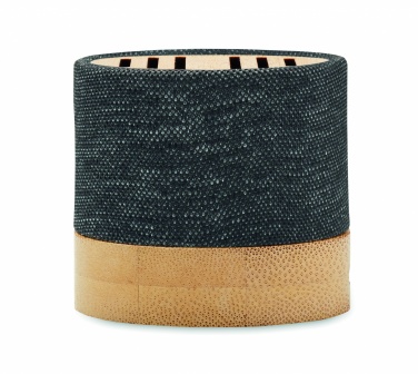 Logo trade promotional products image of: Bamboo RPET wireless speaker