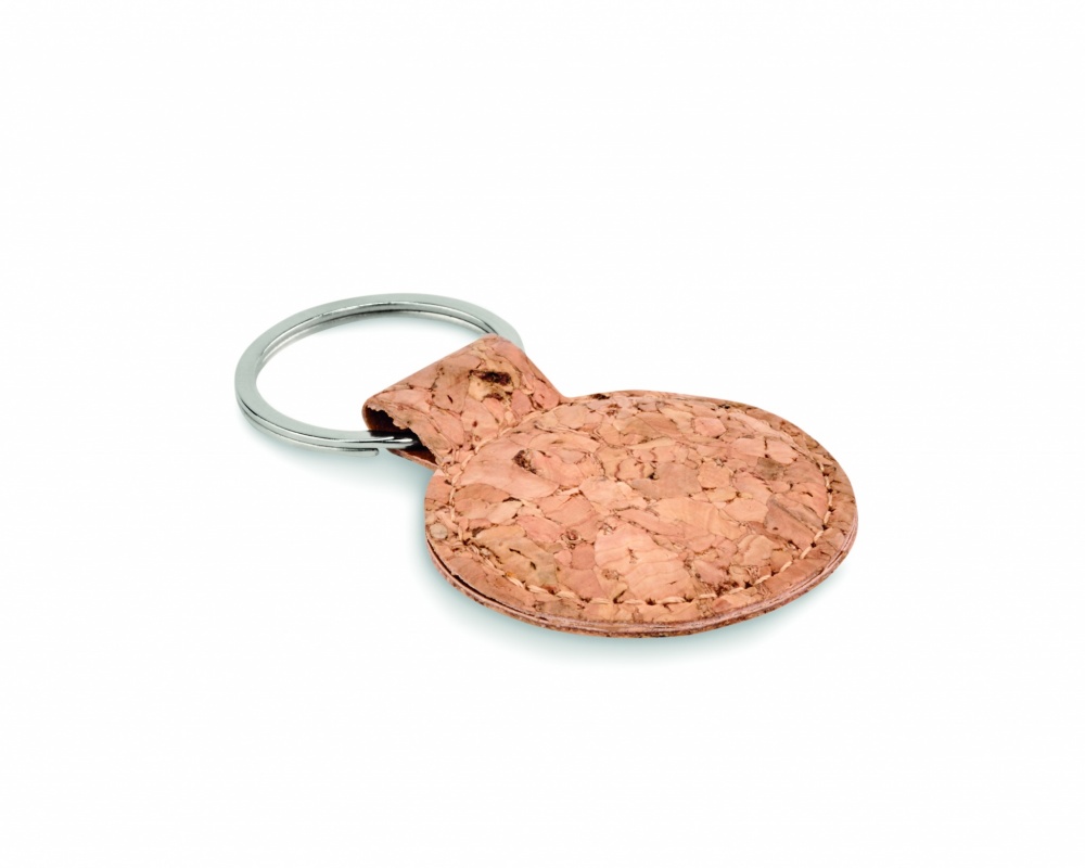 Logotrade advertising product image of: Round cork key ring Mikkeli