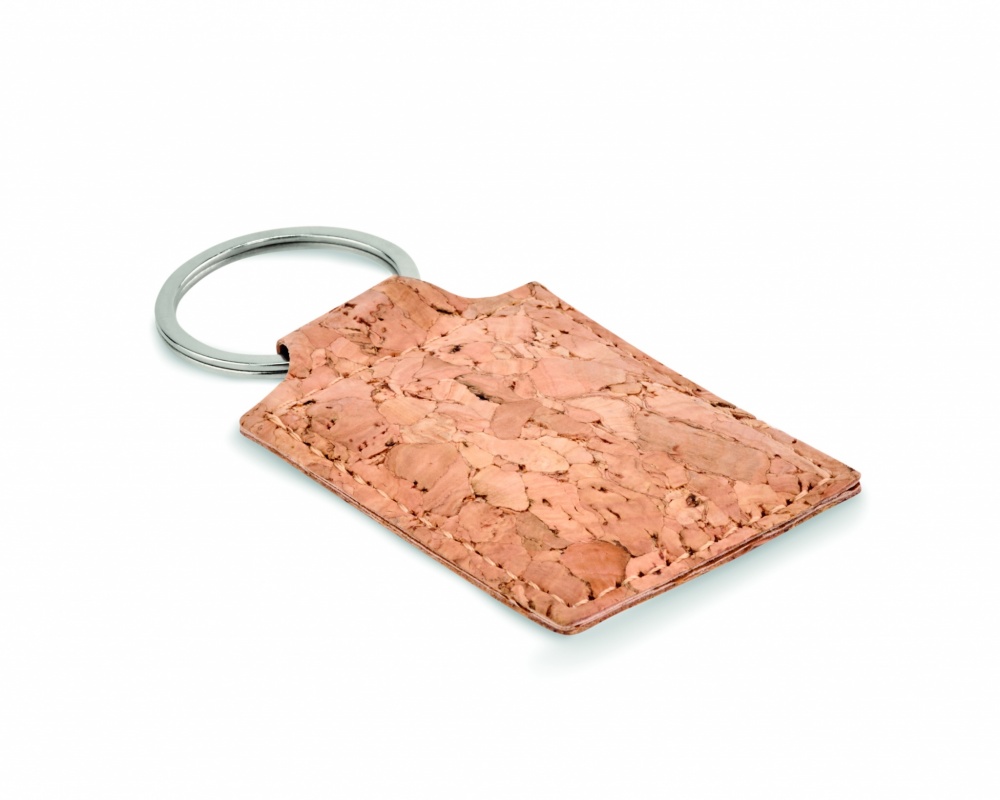 Logo trade business gifts image of: Rectangular cork key ring Imatra