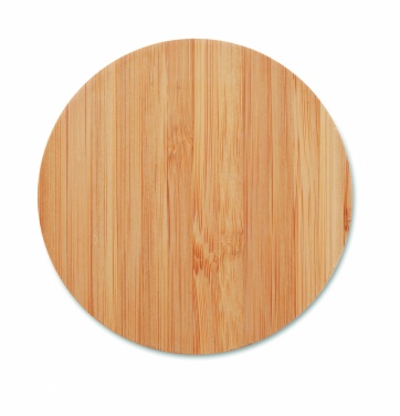 Logo trade promotional merchandise photo of: Bamboo wireless charger 15W