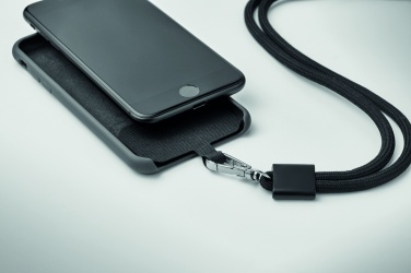 Logo trade promotional giveaways image of: RPET Phone holder lanyard