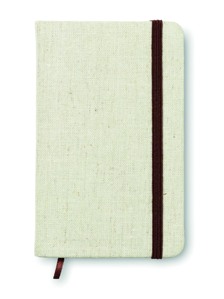Logo trade corporate gifts image of: A6 canvas notebook lined