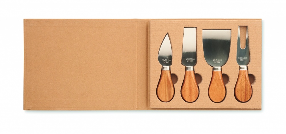 Logotrade promotional giveaway image of: Set of 4 cheese knives