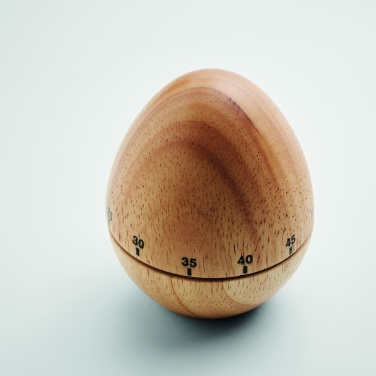 Logo trade business gifts image of: Pine wood egg timer