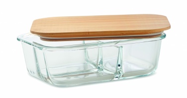 Logo trade promotional gifts image of: Glass lunch box with bamboo lid