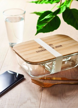 Logotrade business gifts photo of: Glass lunch box with bamboo lid
