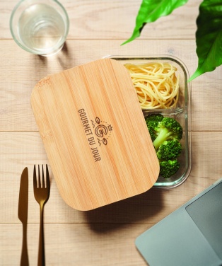 Logotrade advertising product picture of: Glass lunch box with bamboo lid