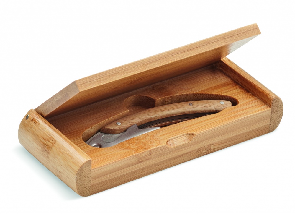 Logo trade promotional giveaways picture of: Waiter's knife in bamboo