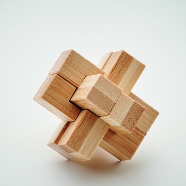 Logo trade promotional merchandise picture of: Bamboo brain teaser puzzle