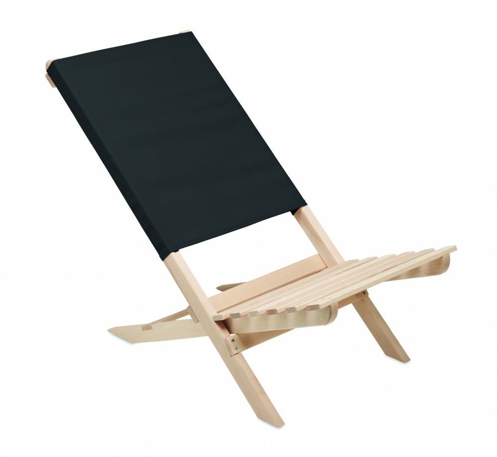 Logotrade promotional product picture of: Foldable wooden beach chair