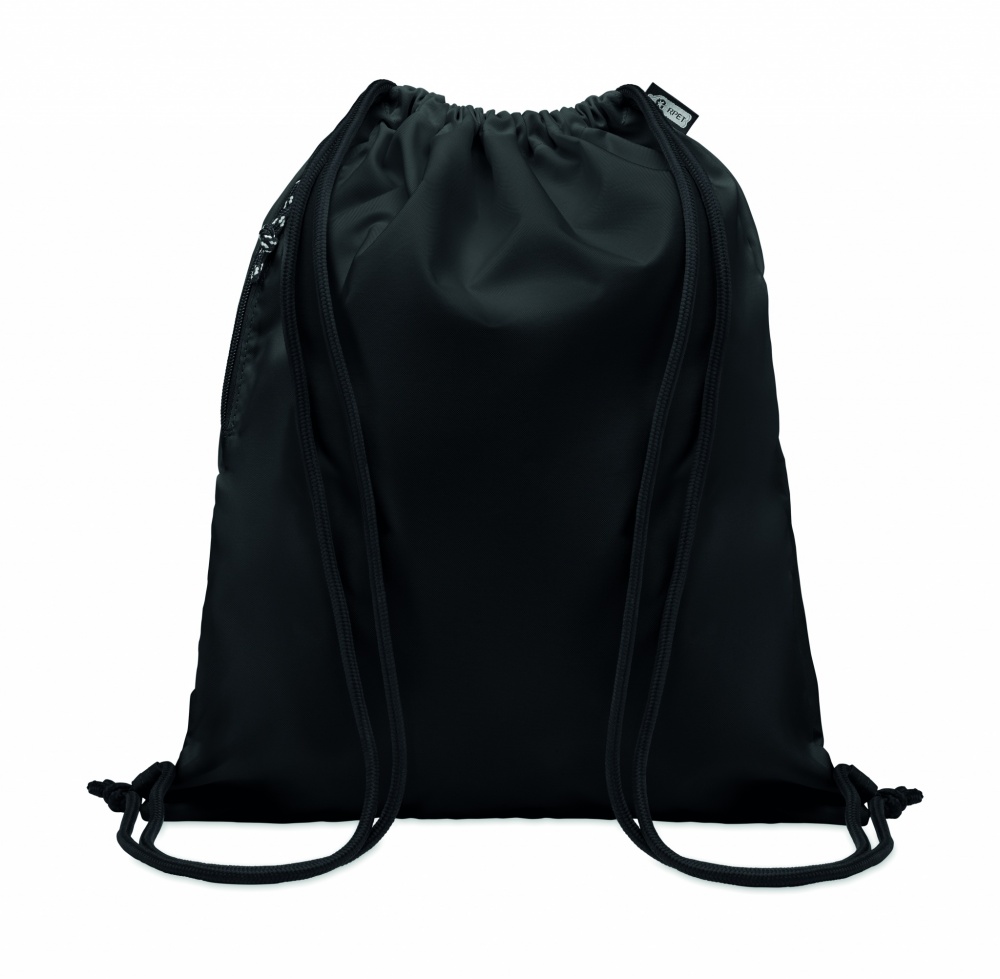 Logo trade promotional giveaway photo of: Large drawstring bag 300D RPET