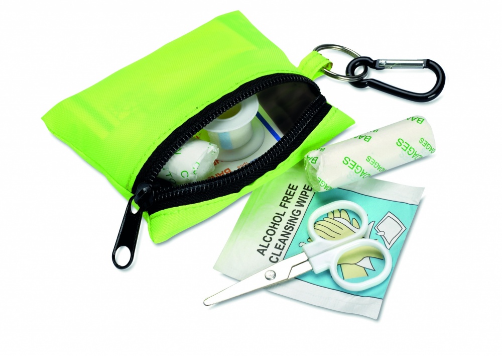 Logo trade corporate gift photo of: First aid kit w/ carabiner