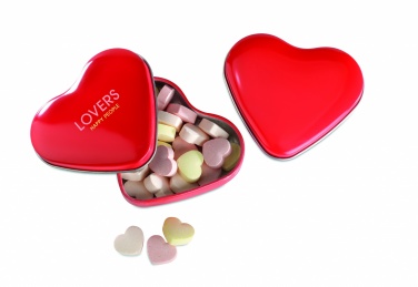 Logotrade promotional giveaway picture of: Heart tin box with candies