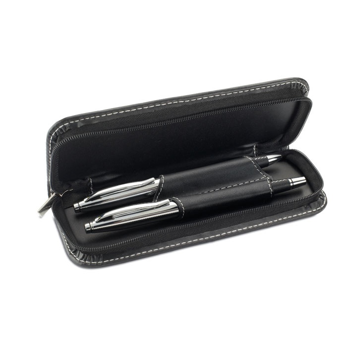 Logo trade promotional merchandise picture of: Ball pen and roller set