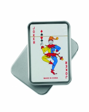 Logo trade promotional merchandise image of: Playing cards in tin box
