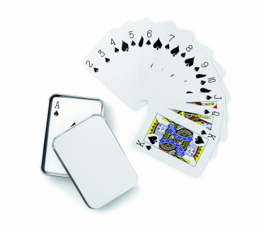 Logo trade promotional gift photo of: Playing cards in tin box