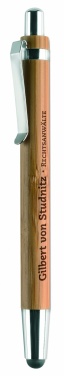 Logotrade promotional giveaway image of: Ball pen in ABS and bamboo