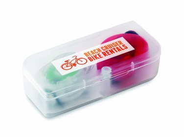 Logo trade promotional products image of: 2 bicycle lights in PP box