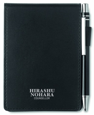 Logotrade advertising products photo of: A7 notepad in PU pouch w/pen