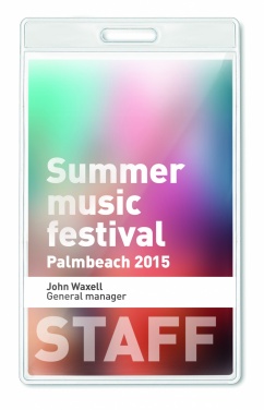 Logotrade promotional gift picture of: Transparent badge 7.5cmx12.5cm