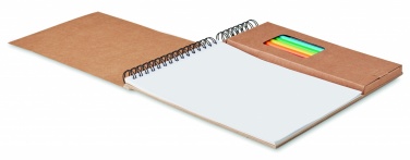 Logo trade promotional merchandise image of: Colouring set with notepad
