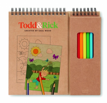 Logotrade advertising product image of: Colouring set with notepad