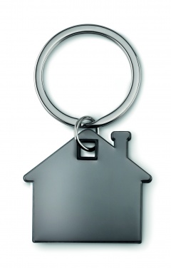 Logotrade promotional product image of: House shape plastic key ring Rezekne