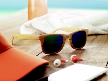 Logo trade promotional merchandise image of: Wooden look sunglasses MAARDU