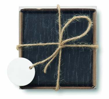 Logo trade promotional gifts picture of: Slate coasters with EVA bottom