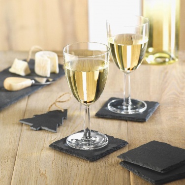 Logo trade business gifts image of: Slate coasters with EVA bottom