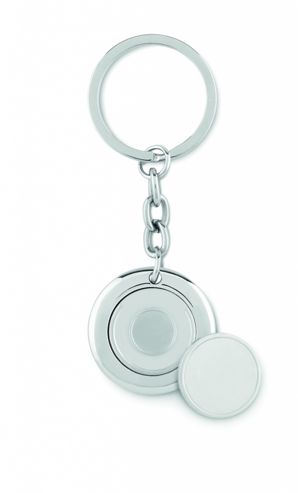 Logotrade promotional merchandise photo of: Key ring with token Cēsis